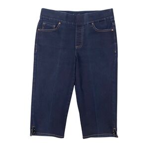 Gloria Vanderbilt Womens Avery Skimmer Capri Jeans Pull On Dark Wash Size 6